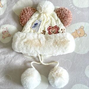 NEW Kawaii Disney Shanghai Disney Authentic Shelliemay Knit Hat Fluffy Cap